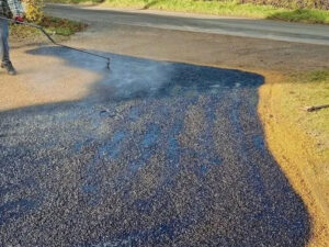 Tar & Chip roofing installation 4
