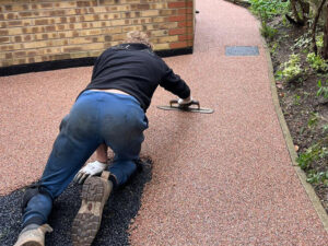 Resin Bound roofing installation 4